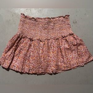 GAP Pink Smocked Bubble Mini Skirt